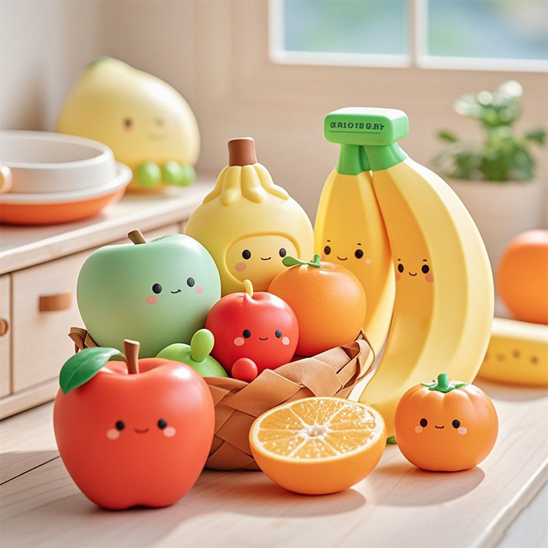 定制水果崽崽盲盒玩具仿真水果桌面擺件塑膠材質(zhì)手辦盲盒玩具廠家